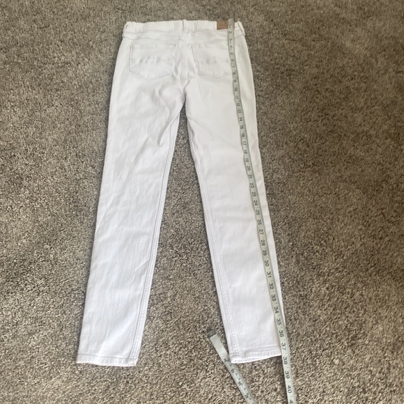 Abercrombie & Fitch high rise jean Jeggings adjustable waist in white size 15/16 - Picture 10 of 12